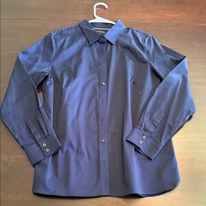 Black fitted button down